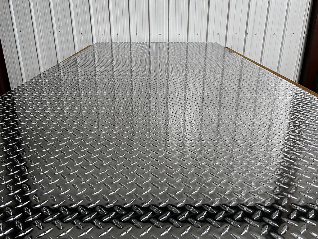 Diamond tread plate metal in the FabWorksGA shop
